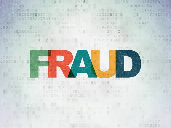 Conceito de segurança: Fraude no contexto do papel de dados digitais — Fotografia de Stock