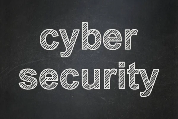 Sicherheitskonzept: Cyber-Sicherheit auf Kreidetafel — Stockfoto
