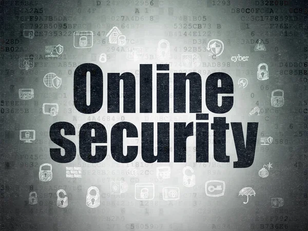 Koncepcja bezpieczeństwa: bezpieczeństwo Online na tle cyfrowych danych papierze — Zdjęcie stockowe