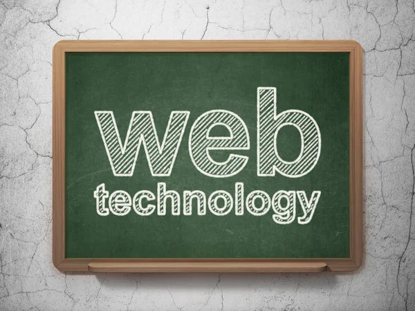 Webdesign-Konzept: Webtechnologie auf Tafelhintergrund — Stockfoto