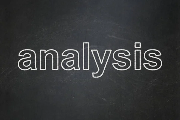 Marketing concept: Analysis on chalkboard background — Stock Photo, Image