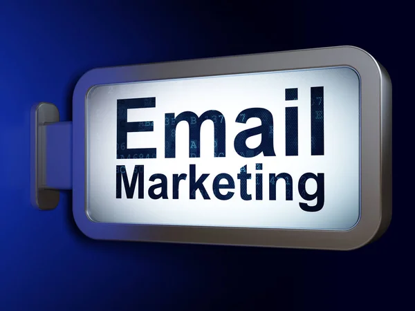 Conceito de publicidade: Email Marketing em fundo outdoor — Fotografia de Stock