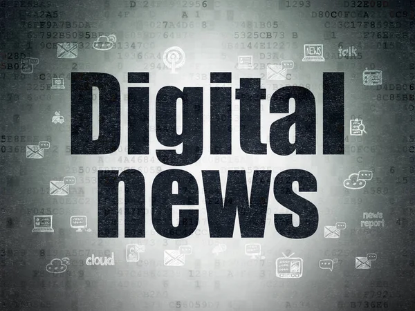 Nachrichtenkonzept: Digitale Nachrichten auf digitalem Datenpapier — Stockfoto