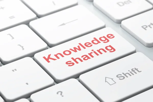 Learning concept: Knowledge Sharing on computer keyboard background — Stock Photo, Image