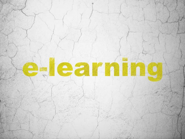 Concepto de estudio: E-learning on wall background — Foto de Stock
