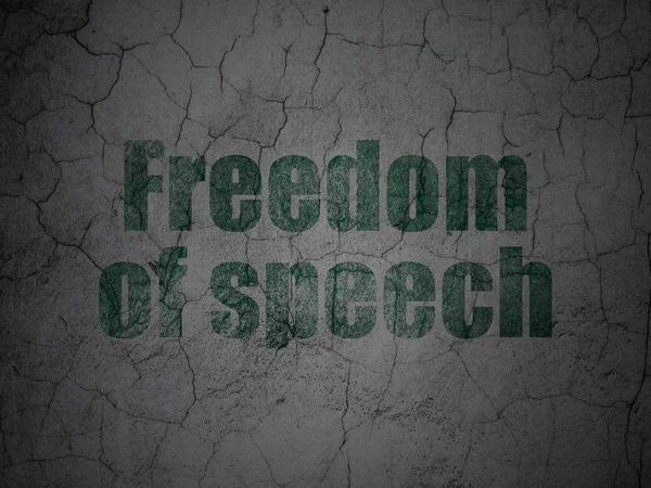 Politická koncepce: Svoboda projevu na pozadí zeď grunge — Stock fotografie