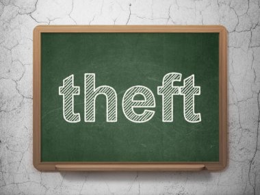 Koruma kavramı: Kara tahta zemin üzerine hırsızlık