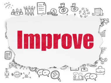 Ekonomi kavramı: yırtık kağıt arka plan üzerinde geliştirmek