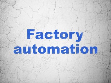 Manufacuring kavramı: duvar arka plan üzerinde Fabrika Otomasyonu