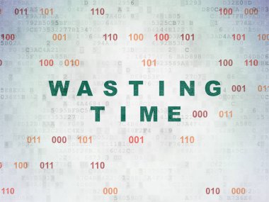 Zaman kavramı: dijital veri kağıt arka plan üzerinde vakit