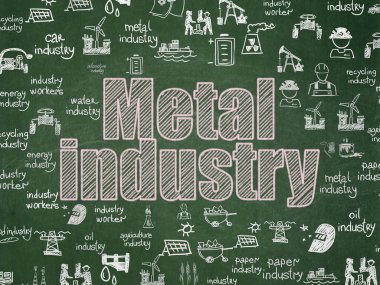 Manufacuring kavramı: okul yönetimi arka plan üzerinde Demir Çelik Metal Sanayi