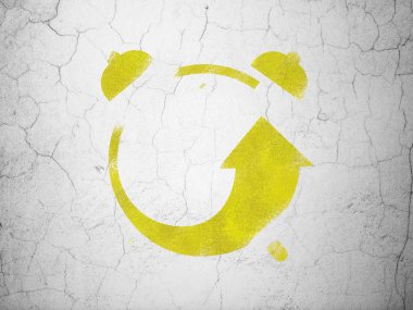 zaman kavramı: duvar arka planda çalar saat