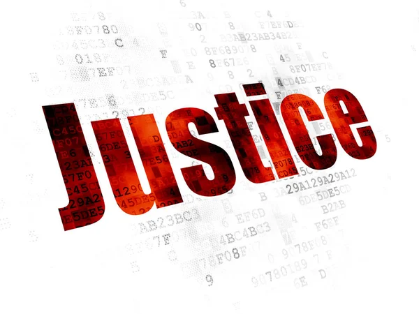 Rechtskonzept: Gerechtigkeit vor digitalem Hintergrund — Stockfoto
