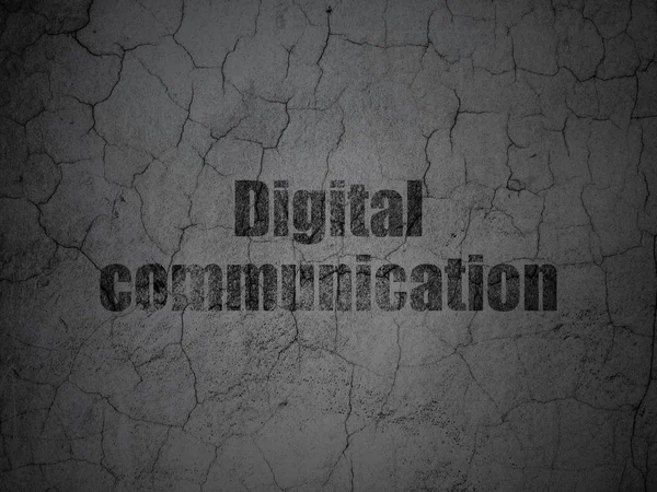 Concepto de información: Comunicación digital sobre fondo de pared grunge — Foto de Stock