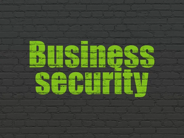 Safety concept: Business Security on wall background — Stock Photo, Image