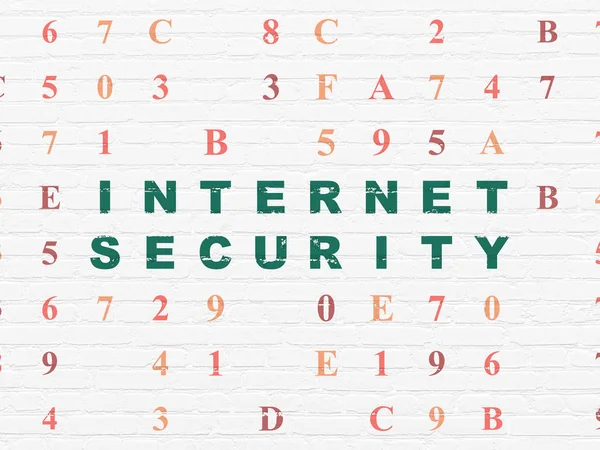 Concept de confidentialité : Internet Security sur fond mural — Photo