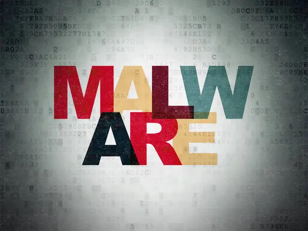 Protection concept: Malware on Digital Data Paper background — Stock Photo, Image