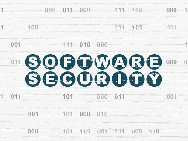 Safety concept: Software Security on wall background