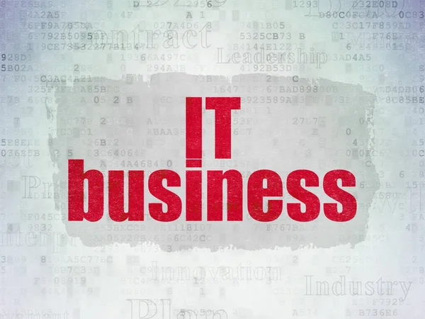 Conceito de financiamento: IT Business on Digital Data Paper background — Fotografia de Stock