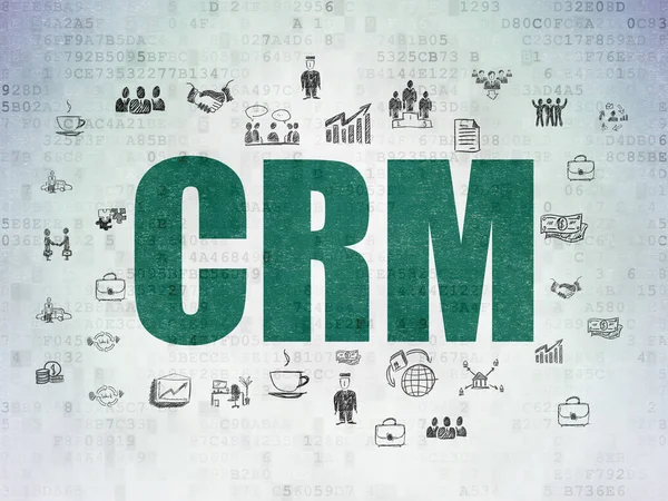 Finance concept: CRM on Digital Data Paper background — Stock Photo, Image