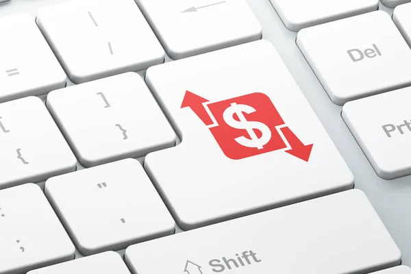 Finance concept: Finance on computer keyboard background — Stock Photo, Image