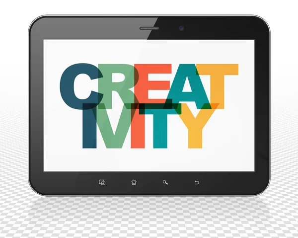 Advertising concept: Tablet Pc Computer with Creativity on  display — Stock Photo, Image