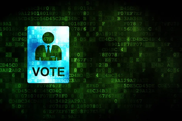 政治概念: デジタル背景に投票 — ストック写真