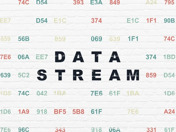 Information concept: Data Stream on wall background — Stock Photo, Image