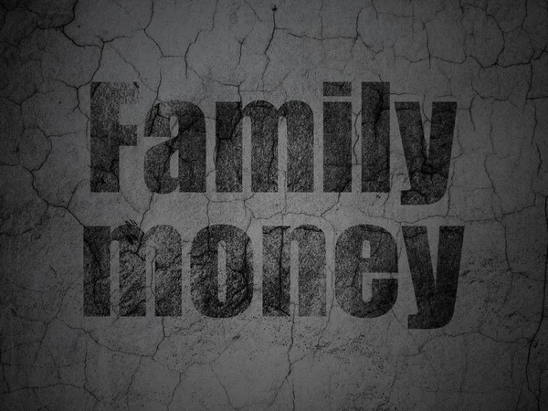 Concept bancaire : Family Money sur fond de mur grunge — Photo