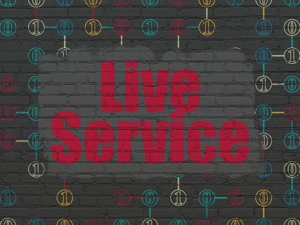 Obchodní koncept: služba Live na zeď na pozadí — Stock fotografie