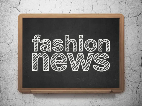 News concept: Fashion News sullo sfondo della lavagna — Foto Stock