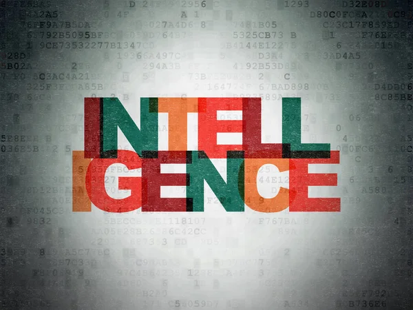 Studying concept: Intelligence on Digital Data Paper background — Stock Photo, Image