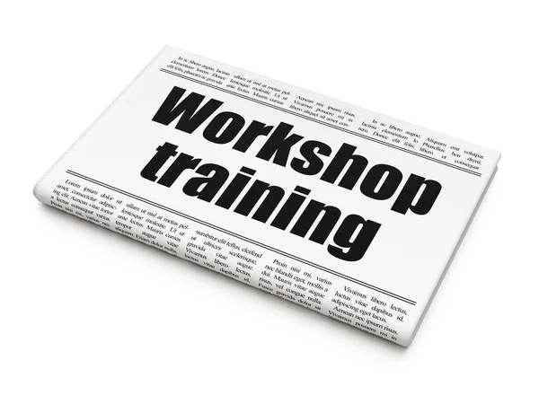 Concepto de aprendizaje: titular del periódico Workshop Training —  Fotos de Stock