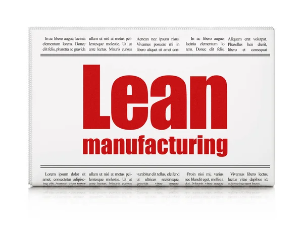 Concepto de fabricación: titular del periódico Lean Manufacturing —  Fotos de Stock