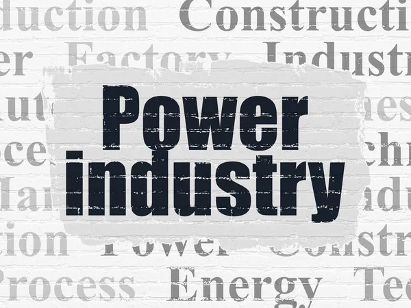 Endüstri kavramı: duvar arka plan üzerinde güç sanayî — Stok fotoğraf