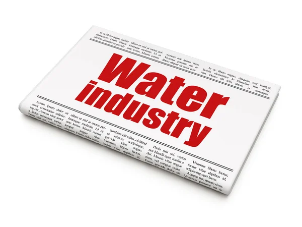 Industrie concept: krantenkop waterindustrie — Stockfoto