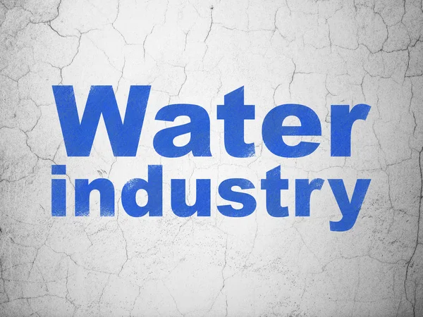 Concetto industriale: Industria dell'acqua sullo sfondo della parete — Foto Stock