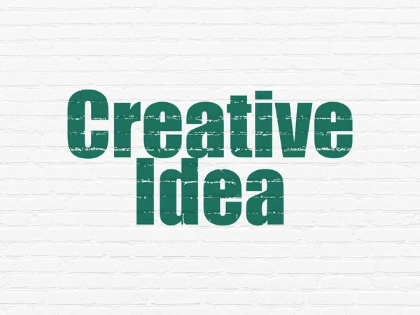 Conceito de negócio: Ideia criativa no fundo da parede — Fotografia de Stock