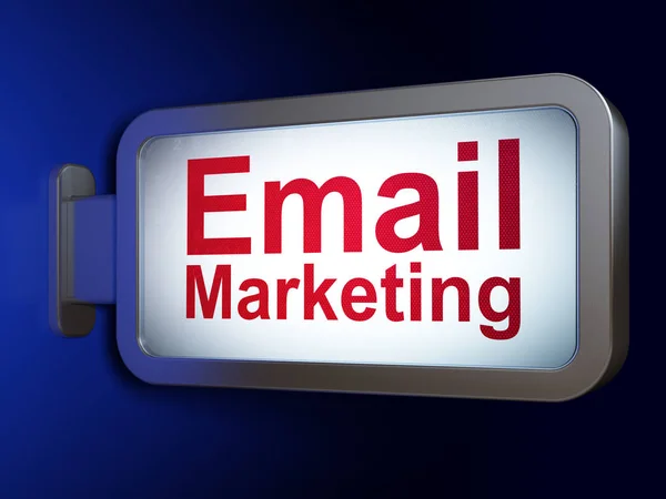 Finanzierungskonzept: E-Mail Marketing auf Werbetafel Hintergrund — Stockfoto
