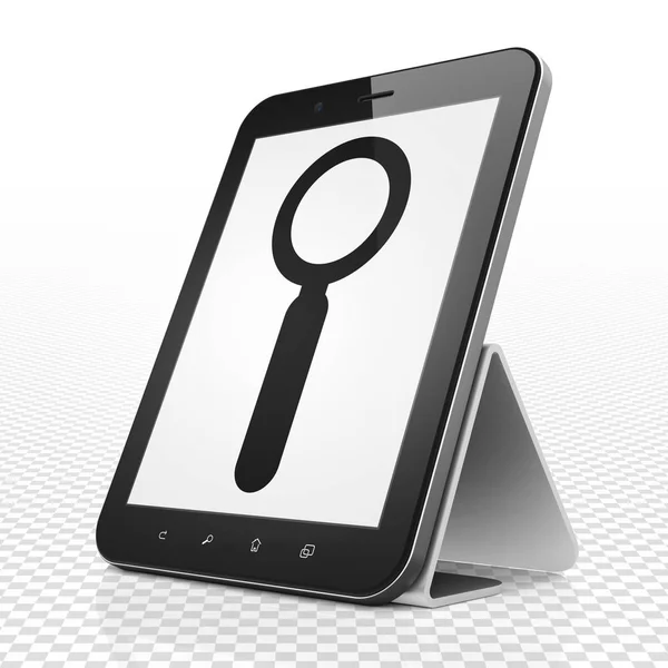 Web design concept: komputer typu Tablet z wyszukiwania na wyświetlaczu — Zdjęcie stockowe