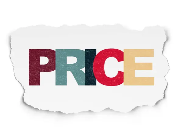 Marketing concept: Price on Torn Paper background — Stock Photo, Image