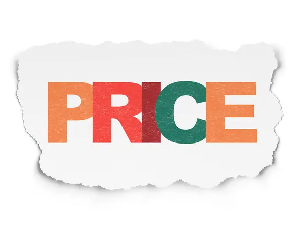 Marketing concept: Price on Torn Paper background — Stock Photo, Image