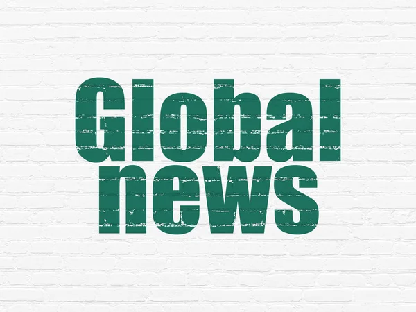 News concept: Global News on wall background — Stock Photo, Image