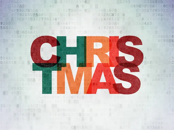Entertainment, concept: Kerstmis op digitale Data-Paper achtergrond — Stockfoto