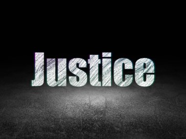 Hukuk kavramı: grunge karanlık odada adalet