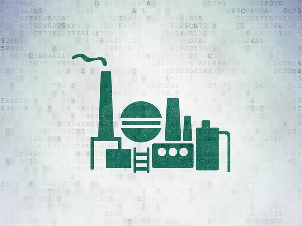 Branchenkonzept: Öl- und Gasverseuchung auf digitalem Datenpapier — Stockfoto