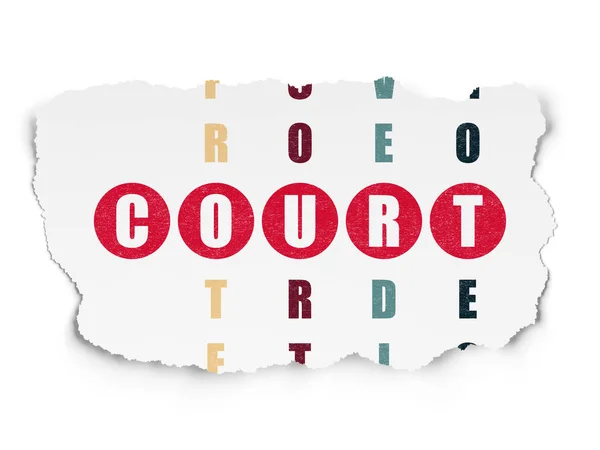 法律概念: 纵横字谜中的法院 — 图库照片
