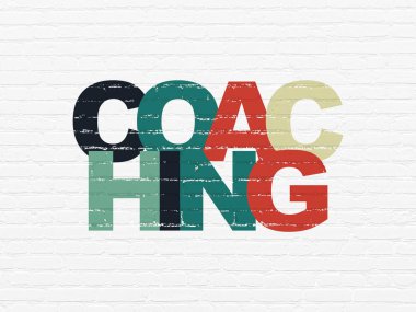 Eğitim kavramı: duvar zemin üzerine koçluk