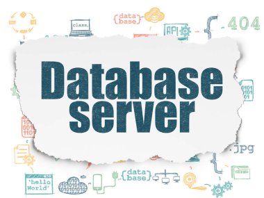 Programlama kavramı: yırtık kağıt arka plan veritabanı sunucusunda