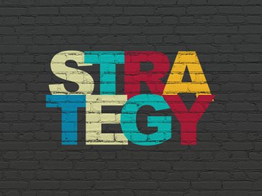 İş kavramı: duvar arka plan stratejisi